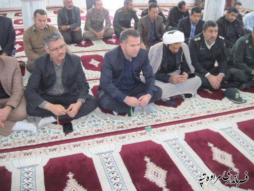 برگزاری مراسم عزاداری سرور و سالار شهیدان در مسجد حضرت حمزه مراوه تپه برگزار شد