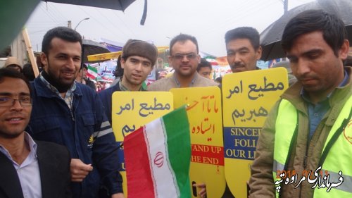برگزاری راهپیمایی 22 بهمن با حضور گسترده مردم شهرستان مراوه تپه