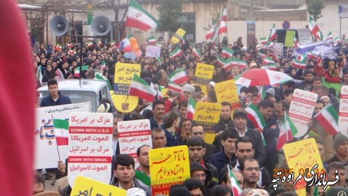 برگزاری راهپیمایی 22 بهمن با حضور گسترده مردم شهرستان مراوه تپه