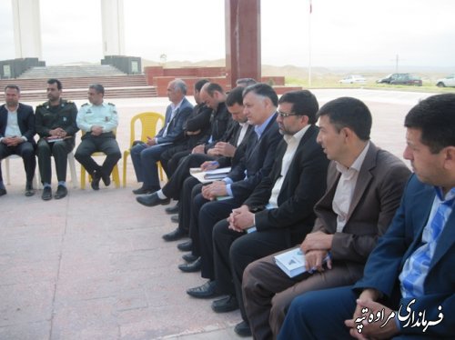 برگزاری جلسه شورای اداری در محل آرامگاه مختومقلی فراغی
