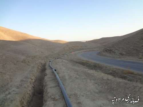 بازدید فرماندار مراوه تپه از پروژه آب رسانی روستای آق تقه