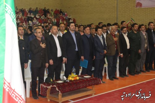 افتتاح سالن ورزشی مختومقلی فراغی روستای قره گل شهرستان مراوه تپه