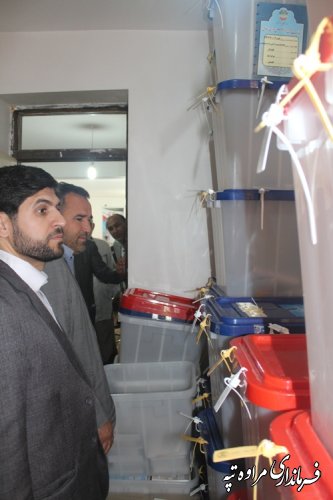 آماده سازی صندوق های اخذ رأی مرحله دوم انتخابات مجلس شورای اسلامی شهرستان مراوه تپه 