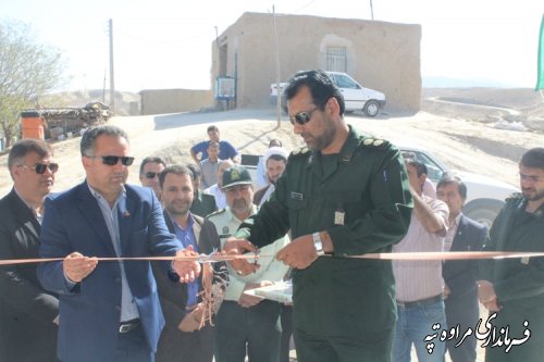 افتتاح و واگذاری ساختمان مسکونی مددجویی در روستای قرقیجق شهرستان مراوه تپه 