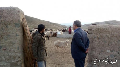 بازدید فرماندار مراوه تپه از عشایر کوچ رو شهرستان  