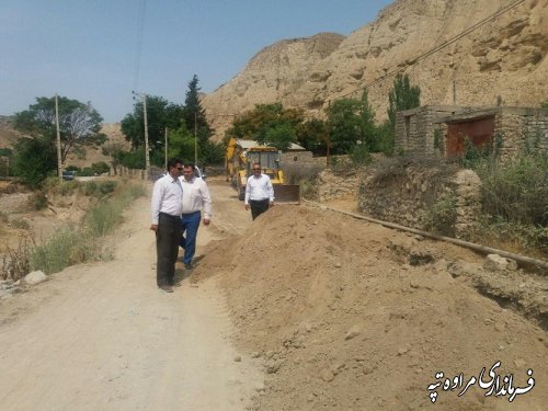 فرماندار مراوه تپه از اجرای طرح گازرسانی به روستای قرناوه علیا بازدید کرد.