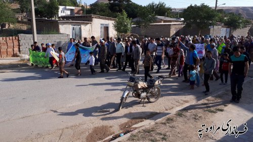 همایش پیاده روی بمناسبت هفته مبارزه با مواد مخدر در روستای یانبلاق برگزار شد