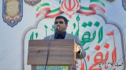 راهپیمایی ۲۲ بهمن در شهرستان مراوه‌تپه برگزار شد 