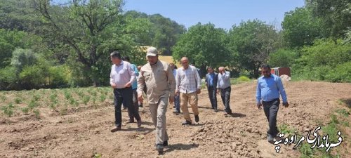 بازدید فرماندار شهرستان مراوه‌تپه از چاه آب در حال احداث شهر گلیداغ