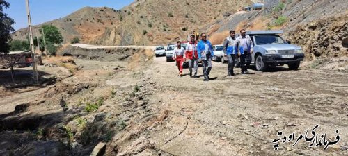 بازدید و دیدار فرماندار با خسارت دیدگان سیل در روستای مرزی دادلی غزنین 