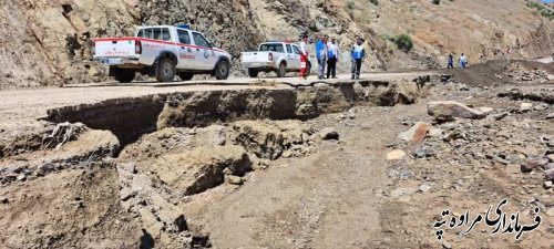 بازدید و دیدار فرماندار با خسارت دیدگان سیل در روستای مرزی دادلی غزنین 