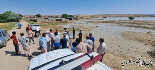 بازدید فرماندار شهرستان مراوه‌تپه از روستای حاشیه اترک 